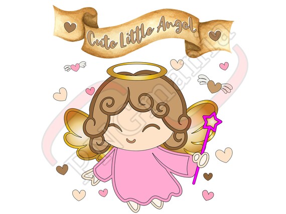Mignon Petit Ange Citation Bebe Design Numerique Pour Etsy France