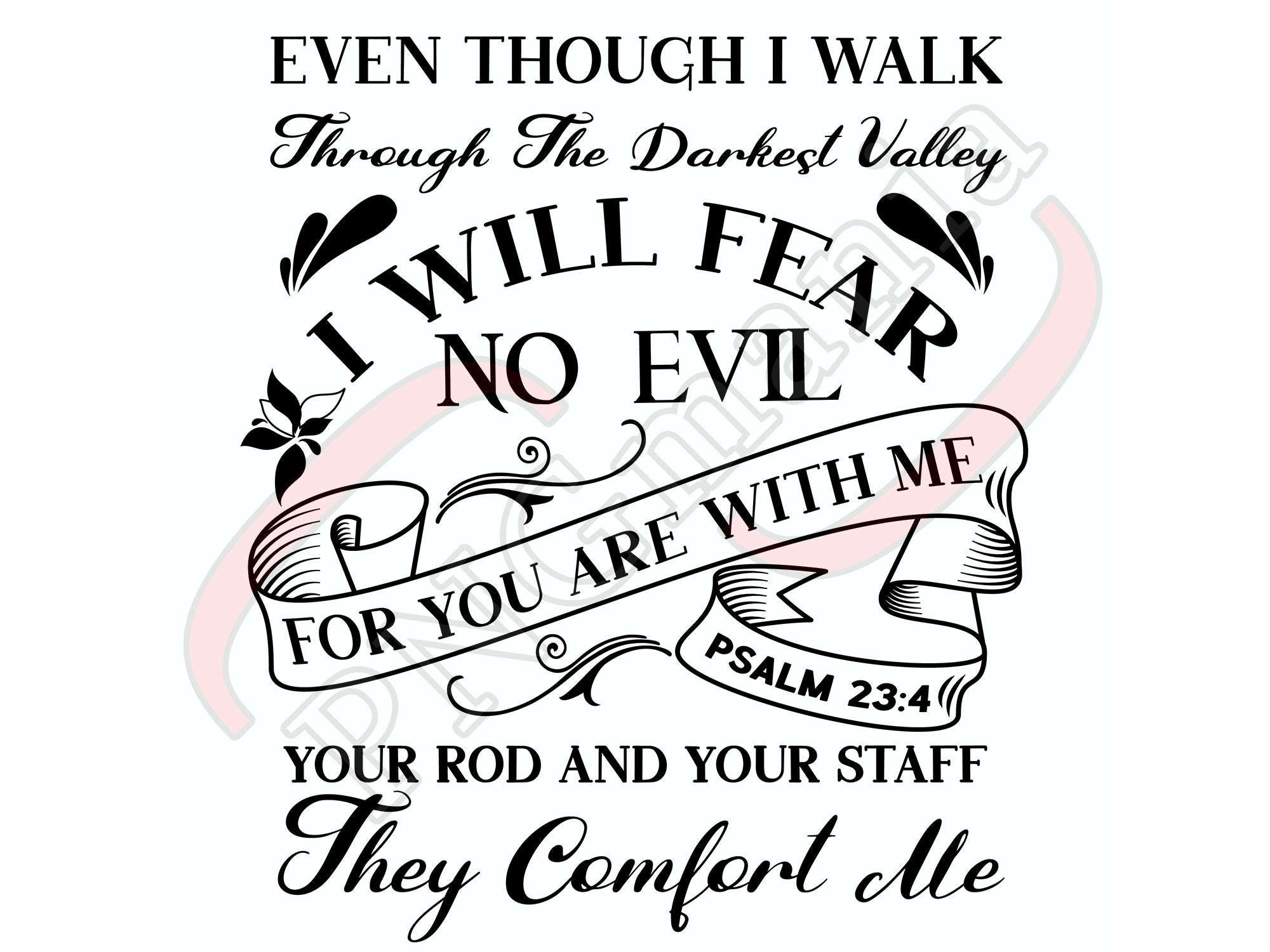 I Will Fear No Evil For You Are With Me Psalm 23 4 DNRZ1101005A