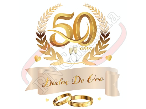 capítulo Neuropatía Catedral 50 Años Bodas De Oro PNG 50 Golden Years PNG JPG Pdf 50 - Etsy