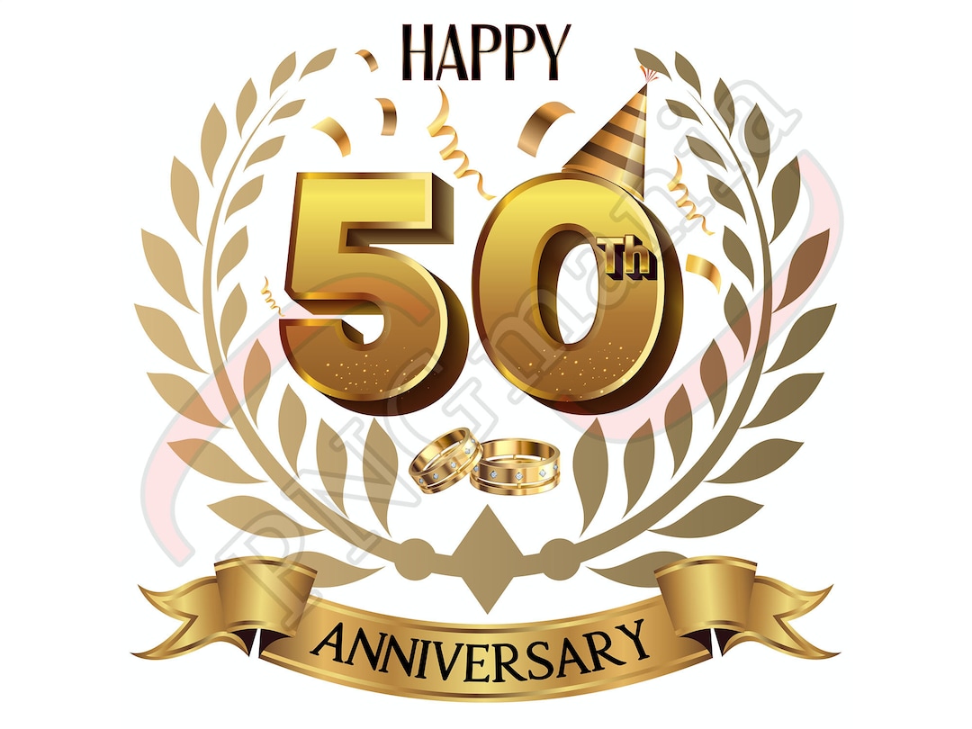 50 Años Bodas De Oro PNG, Golden Years PNG, JPG, Pdf Spanish Anniversary  Greeting Card, Spanish Anniversary Digital Design, Download File 