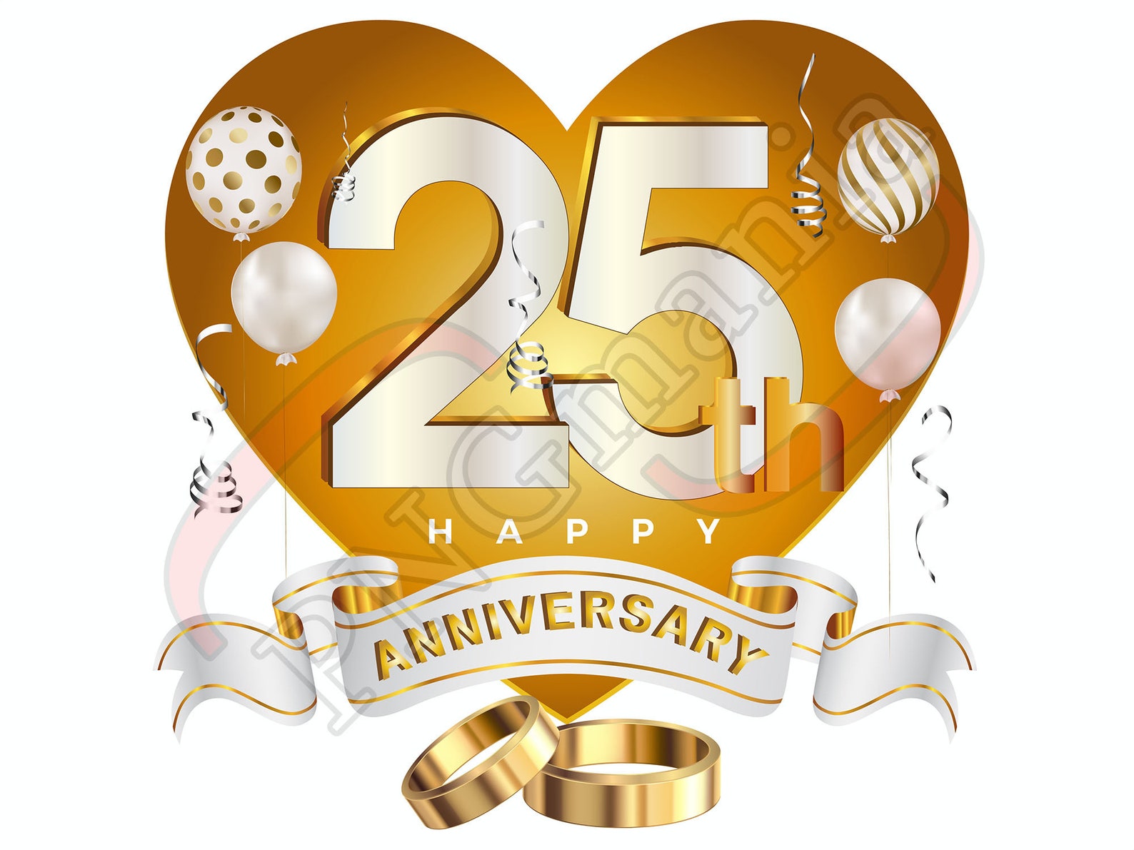 25 Jahre Jubiläum PNG JPG PDF Hochzeitstag png 25 Jahre Etsy.de