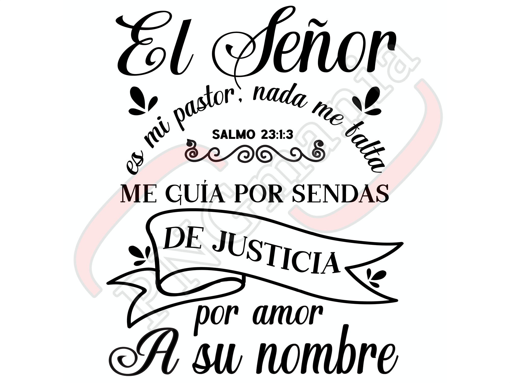 Salmo 23 SVG PNG Jpg Pdf El Señor Es Mi Pastor Spanish -  Norway