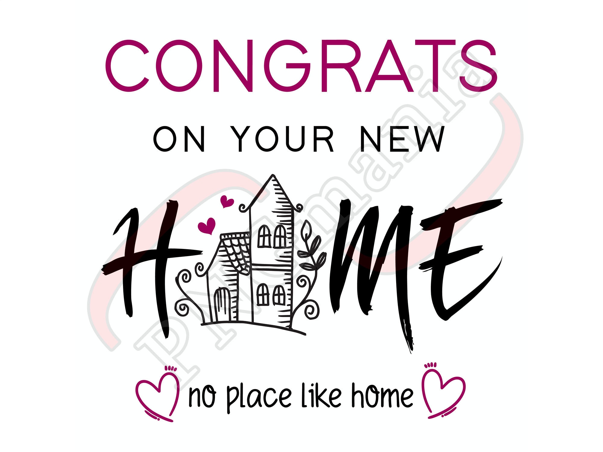 Congrats on Your New Home PNG SVG JPG Pdf Congrats Etsy