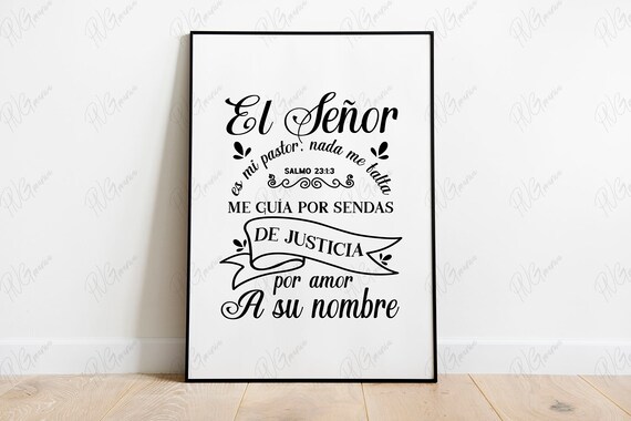 Salmo 23 SVG PNG Jpg Pdf El Señor Es Mi Pastor Spanish -  Norway