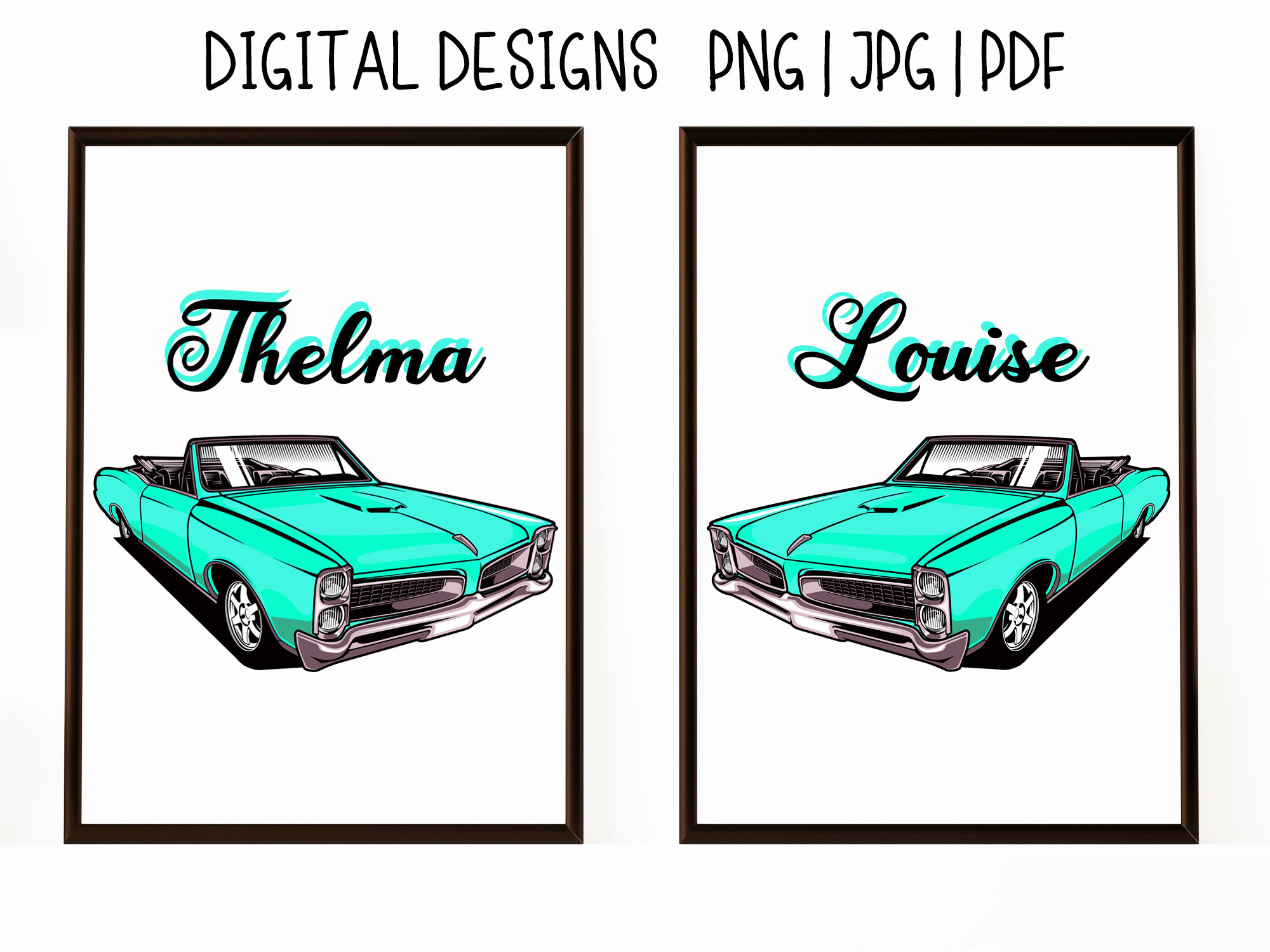 Thelma Louise Cars PNG JPG PDF Thelma Louise Wall Art - Etsy