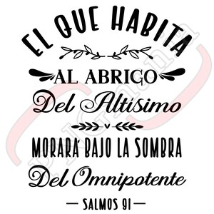 Salmo 91 En Espanol Wall Decor - Psalm 91 Cuadro - Christian Wall