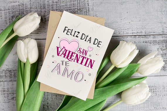 Feliz Dia De San Valentin PNG, JPG, Spanish Love Quote, Valentines