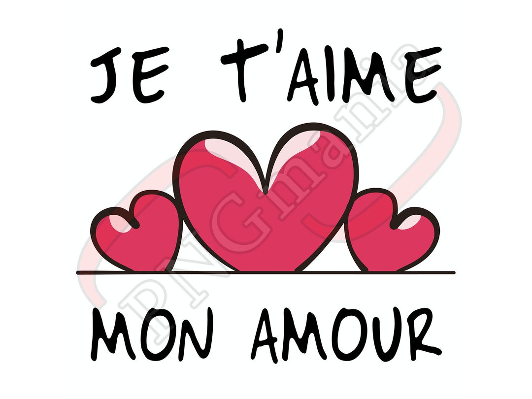 Je T Aime Beaucoup En Espagnol Je taime mon amour PNG JPG PDF Français Citation damour - Etsy France