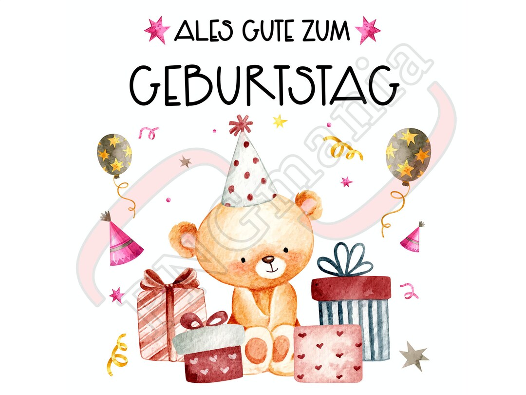 Ales Gute Zum Geburtstag PNG, JPG, Pdf, German Happy Birthday, German