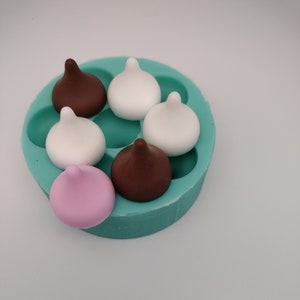 Chocolate Kisses-Silicone Mold-Faux Fake Bake-Clay, Resin, Soap, Candle, Plaster, Fondant, Concrete or Baking Mold-Two Mold Styles Available