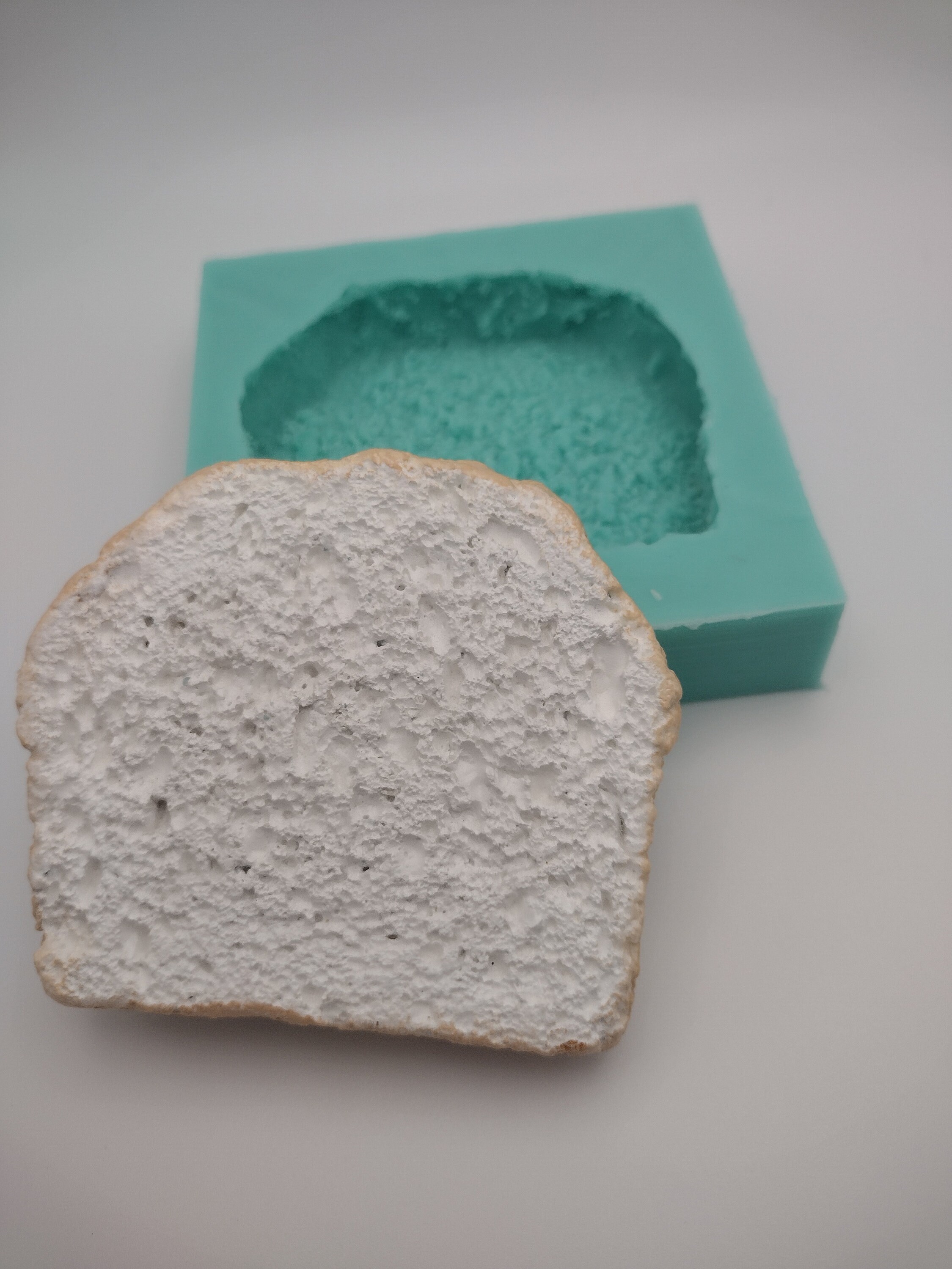 Slice of Bread or Toast Small Soap 1 Cavity Silicone Mold 729