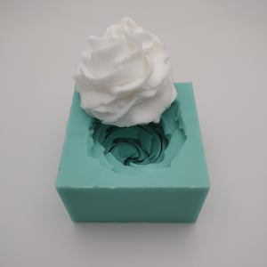 Swirl (5,8 cm) -Silikonform -Faux Fake Backton, Harz, Seife, Kerze, Gips, Fondant, Beton oder Backform- Zwei Formstile verfügbar