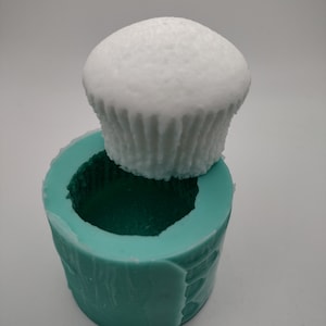Meduim Cupcake-Silicone Mold-Faux Fake Bake-Clay, Resin, Soap, Candle, Plaster, Fondant, Concrete or Baking Mold-Two Mold Styles Available