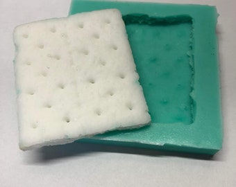 Graham Cracker -Silicone Mold-Faux Fake Bake-Clay,Resin,Soap,Candle,Plaster,Fondant,Concrete or Baking Mold-Two Mold Styles Available