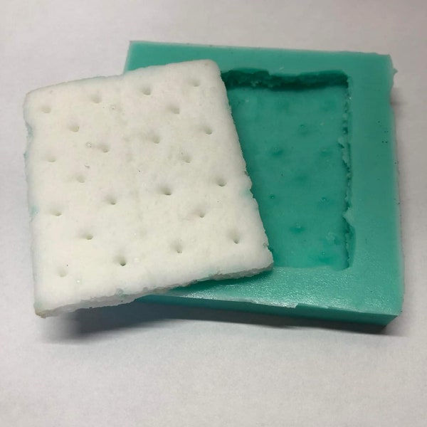 Graham Cracker -Silicone Mold-Faux Fake Bake-Clay,Resin,Soap,Candle,Plaster,Fondant,Concrete or Baking Mold-Two Mold Styles Available