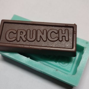 Crunch Bar Snack Size-Silicone Mold-Faux Fake Bake-Clay,Resin,Soap,Candle,Plaster, Fondant,Concrete or Baking Mold-Two Mold Styles Available