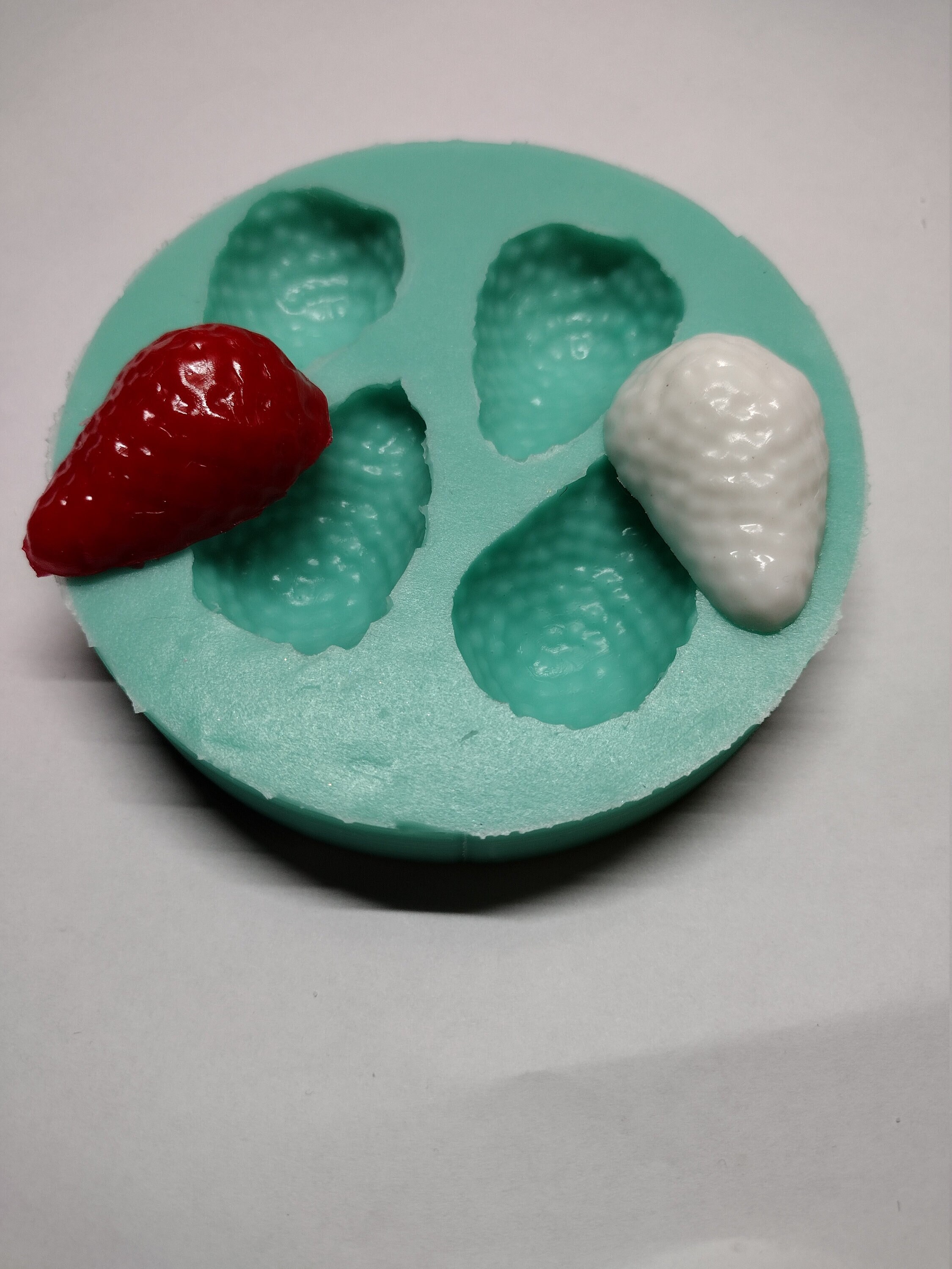 3D strawberry mold real size strawberry #strawberry chocolate mold, embed  mold wax tart mold, berry fruit mold, cupcake top