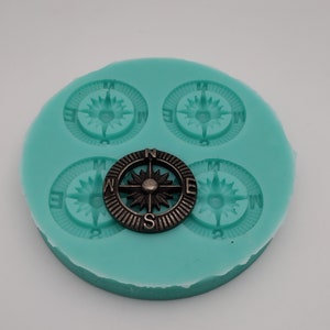 Cardinal Compass-Molde de silicona-Faux Fake Bake-Clay, resina, jabón, vela, yeso, Fondant, hormigón o molde para hornear-Dos estilos de molde disponibles