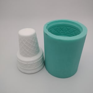 Eistüte-Silikonform-Faux Fake Bake-Clay, Harz, Seife, Kerze, Gips, Fondant oder Backform-Zwei Formen-Stile verfügbar