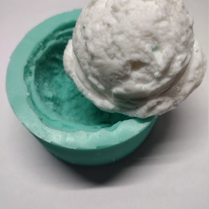 Medium IceCreamScoop-Silicone Mold-Faux Fake Bake-Clay,Resin,Soap,Candle,Plaster, Fondant,Concrete or Baking Mold-Two Mold Styles Available