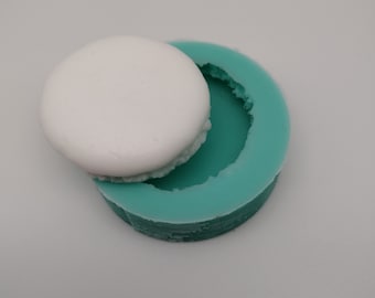 Macaroon Half(Small)Silicone Mold-FauxFakeBake-Clay,Resin,Soap,Candle,Plaster,Fondant,Concrete or Baking Mold-Two Mold Styles Available