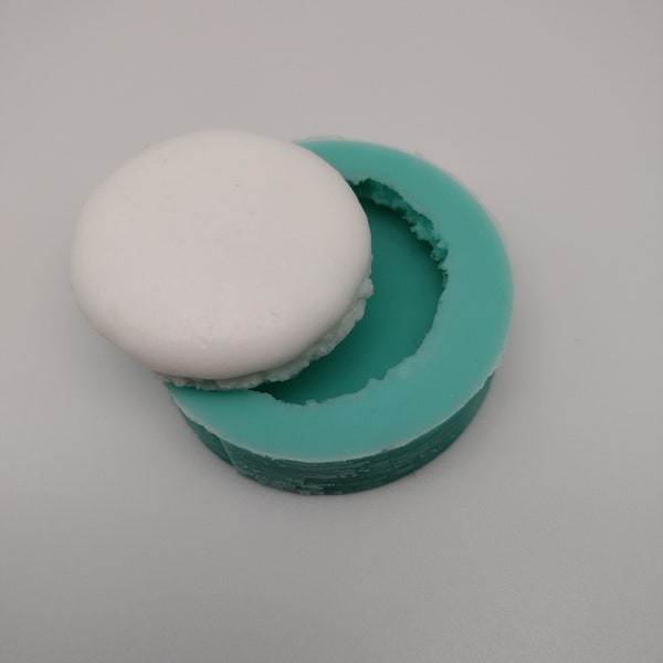 Macaron Half(Small)Silicone Mold-FauxFakeBake-Clay,Résine,Savon,Bougie,Plâtre,Fondant,Béton ou Moule de cuisson-Deux styles de moule disponibles