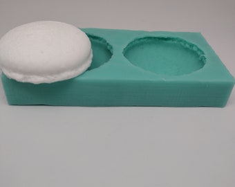 Medium Macaroon Halves-Silicone Mold-FauxFakeBake-Clay,Resin,Soap,Candle,Plaster,Fondant,Concrete or Baking Mold-Two Mold Styles Available