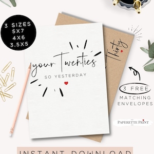 30th Birthday Card, Printable Card, 30th Birthday Card for Him/Her, Digital Download, Card For Boyfriend/Husband,30th Birthday Card Daughter
