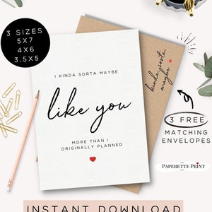 Valentines Day Card for Him/Husband, First Valentine Card, Valentines Card for Wife/Her, Cute Card, Valentine’s Card Boyfriend/Girlfriend