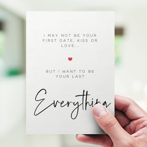 Your Everything Printable Card, Romantic Card for Him, Instant Download Card, Card for Boyfriend/Husband, Love Card, Missing you Card