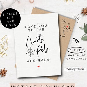 Christmas Card for Husband/Boyfriend, Long Distance Christmas Card, First Christmas Married Card, Cute Christmas Card, Xmas Card