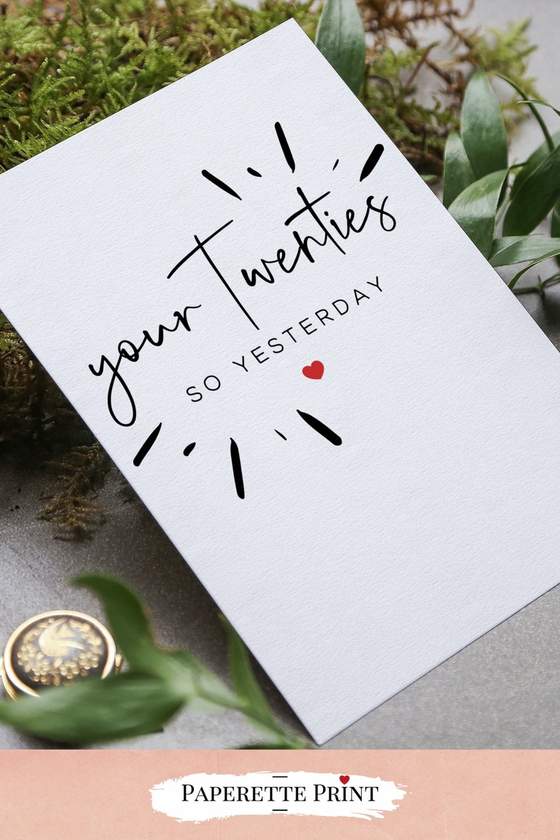 30th Birthday Card, Printable Card, 30th Birthday Card for Him/her ...