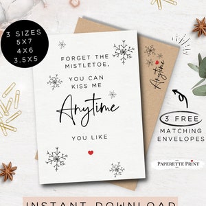 Christmas Card for Husband/Boyfriend, Long Distance Christmas Card, Romantic Christmas Card, Cute Christmas Card, Xmas Card