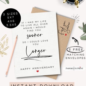 Printable Anniversary Card, Anniversary Card For Husband/Wife, 1st Anniversary Card Husband, Missing You Card, Anniversary Card For Couple