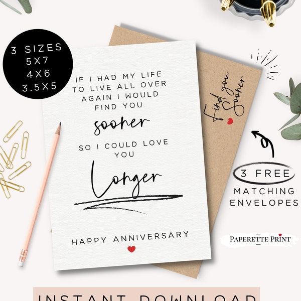 Printable Anniversary Card, Anniversary Card For Husband/Wife, 1st Anniversary Card Husband, Missing You Card, Anniversary Card For Couple