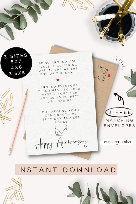 Printable Anniversary Card Anniversary Card for Husband/wife - Etsy