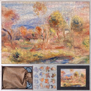 Glade Wooden Jigsaw Puzzle By Pierre Auguste Renoir. Wooden Art Jigsaw Puzzles For Adults - 35, 108, 250, 500, 750 or 1000 pieces.