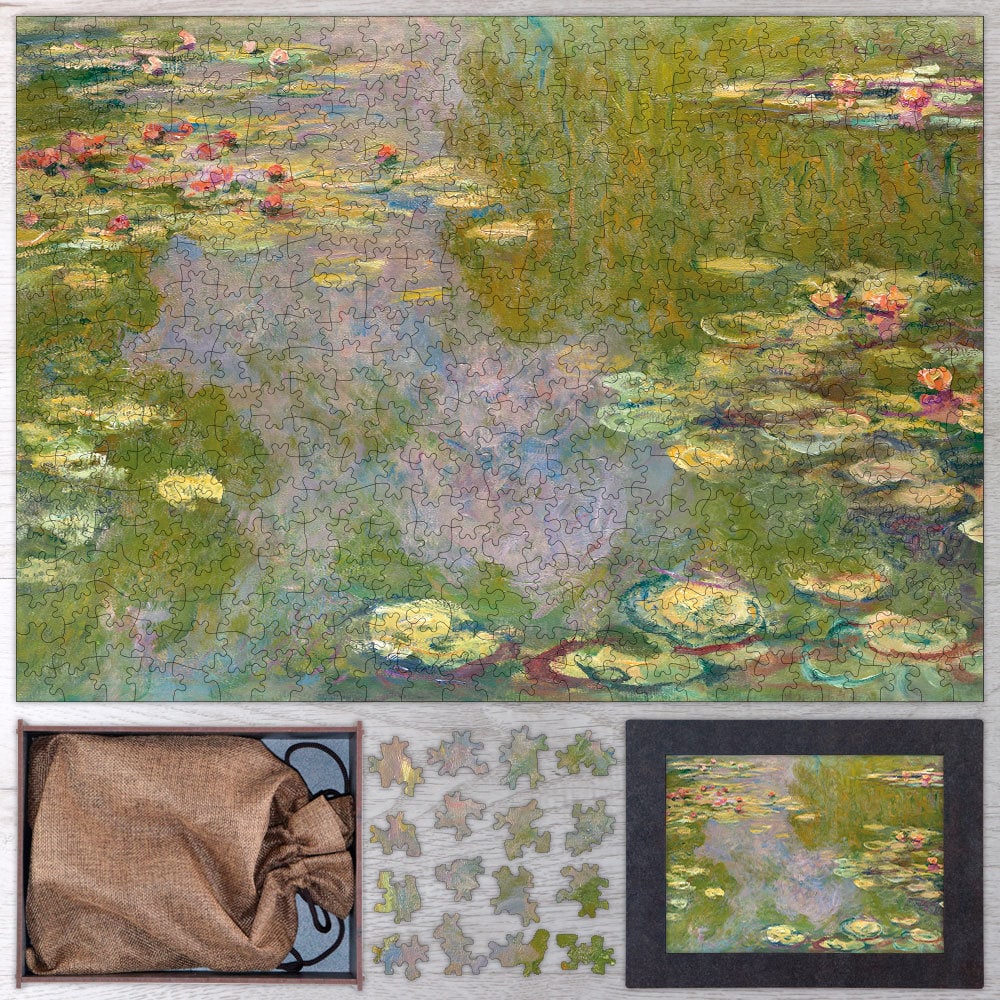 Puzzle In Legno Ninfee Di Claude Monet. Puzzle in legno per adulti 35, 108,  250, 500, 750 o 1000 pezzi. -  Italia