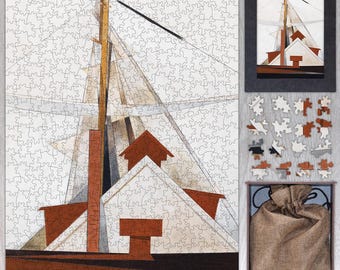 Rompecabezas de madera para adultos "Mástiles" de Charles Demuth