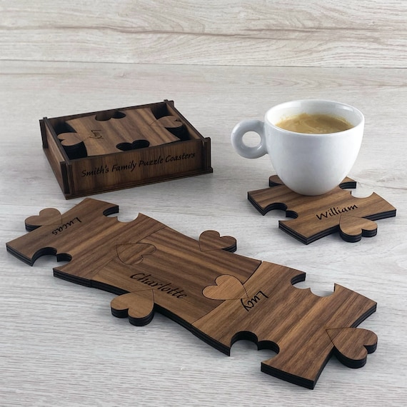 Wooden Coasters Personalized Walnut Wood Coasters With 