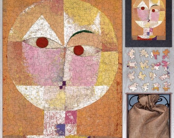 Senecio (Baldgreis) Wooden Jigsaw Puzzle By Paul Klee. Wooden Jigsaw Puzzle For Adults - 35, 108, 250, 500, 750 or 1000 pieces.