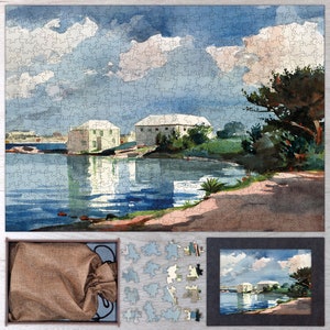 Salt Kettle, Bermuda Wooden Jigsaw Puzzle By Winslow Homer. Wooden Art Jigsaw Puzzles For Adults - 35, 108, 250, 500, 750 or 1000 pieces.