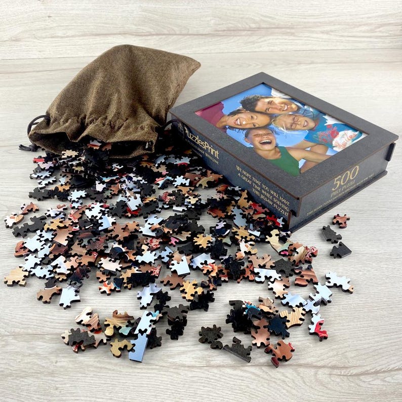 Custom wooden jigsaw puzzle with your photo, crafted for durability and beauty. A thoughtful and creative gift idea for any occasion, from holidays to special milestones.