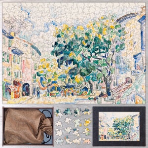 Antibes Wooden Jigsaw Puzzle By Paul Signac. Wooden Jigsaw Puzzles For Adults - 35, 108, 250, 500, 750 or 1000 pieces.