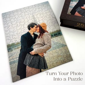 Personalisiertes Fotopuzzle - Personalisiertes Holzpuzzle von Deinem Bild - Einzigartiges Geschenk für Paare, Jahrestag, Familie, Geburtstag