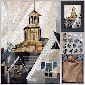 After Sir Christopher Wren Wooden Jigsaw Puzzle By Charles Demuth. Wooden Jigsaw Puzzles For Adults - 35, 108, 250, 500, 750 or 1000 pieces.