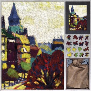 St. Germain des Pres Wooden Jigsaw Puzzle By Henry Lyman Saÿen. Wooden Jigsaw Puzzle For Adults - 35, 108, 250, 500, 750 or 1000 pieces.