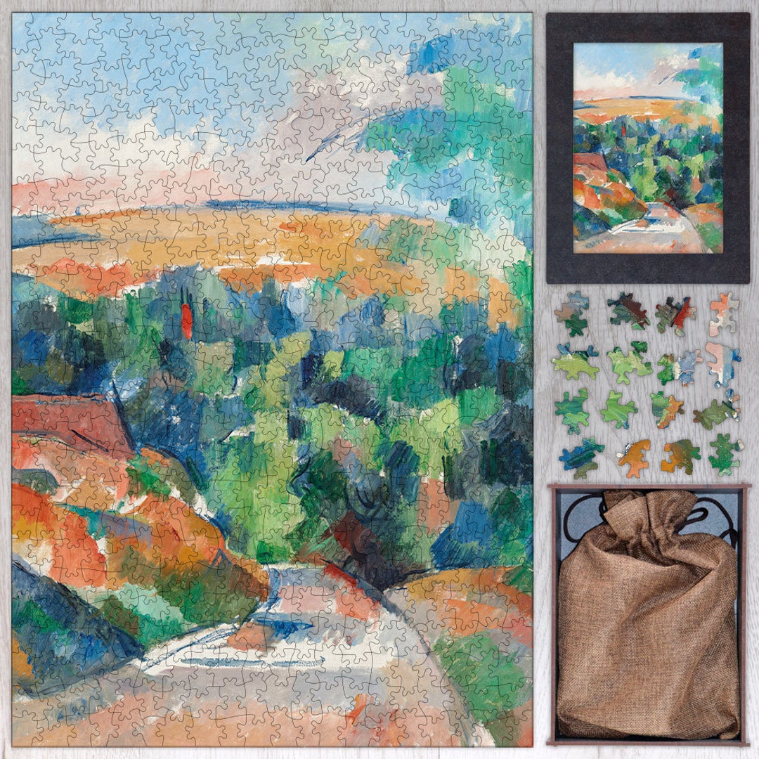 Paul Cézanne Wooden Jigsaw Puzzle – the Bend in the Road Fine Art - Etsy