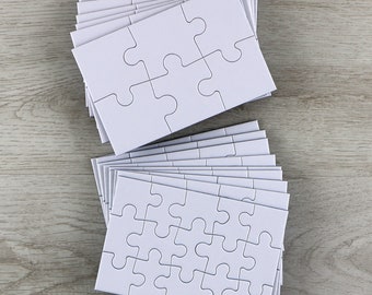 Bambini che disegnano puzzle vuoti / pacchetto di 10 puzzle bianchi (6 o 15 pezzi) con buste / puzzle vuoti per disegnare, scrivere, dipingere