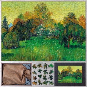 The Poet&#39;s Garden Wooden Jigsaw Puzzle By Vincent van Gogh. Wooden Jigsaw Puzzle For Adults - 35, 108, 250, 500, 750 or 1000 pieces.